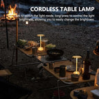 Portable Dimming Wireless Battery Operated Lamp, Rechargeable Cordless LED Table Lamps ，3-Levels Touch Sensor Light ，Nightstand Lamp/Bar/Restaurant Table/Outdoor/Coffee/Night Light (Gold)