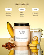 M&SENSE Almond Milk Scented Candles for Home, 19.4oz 110 Hours Long Lasting Non Toxic Natural Organic Soy Wax Relaxing Scented Candle Valentine's Day Gift for Women Men