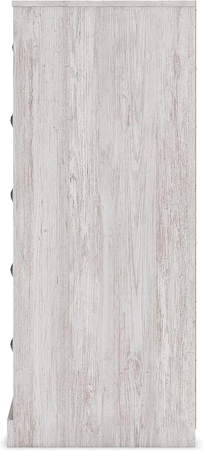 Signature Design by Ashley Paxberry Boho 5 Drawer Chest of Drawers, Whitewash