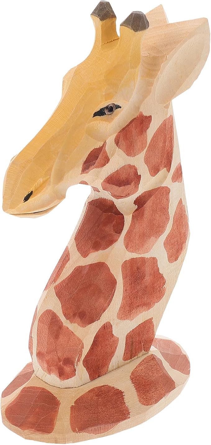 Wooden Giraffe Eyeglasses Holder Rack Tabletop Storage Stand Eyewear Organizer Desktop Display Shelf for Home Office Decor