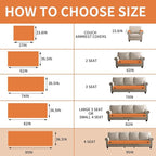 HAOMAIJIA Pet Couch Covers for Sofa Waterproof Couch Cover for Dogs Chenille Non Slip Sofa Covers Washable for 3 Cushion Couch Furniture Protector (Brown, 36.5" x 95" 1 Pack)