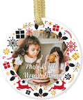 Personalized Custom Photo Ornaments for Christmas Tree - Ceramic Hanging Xmas Ornaments for Couples, Family, Wedding
