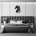 Dragon Metal Wall Decor Medieval Fantasy Art for Bedroom Living Room Office Man Cave, Room Decorations for Men Ideal Gifts for Dragon Lovers