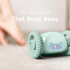 CLOCKY Extra Loud Alarm Clock for Heavy Sleepers on Wheels Rolls Runs Away Vibrating, Easy to Set Super Smart Snooze Digital Bed Shaker Alarm Clock Funny Gift for Adults Kids Teens Bedrooms (Mint)