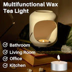 Tealight Candles - Tea Lights Candles Unscented Tea Tree Lights Mini Votive with Cotton Wick for Decorating Home,Pool,Shabbat,Wedding,Emergencies,Christmas,Halloween,Parties, Spas
