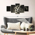 Elephant Stock Christian Prayer Canvas - 5 Panel Pictures Decor - Digital Design Canvas Print - Christian Wall Decor - 42" X 19"