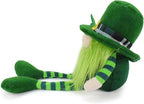 Adorable St. Patrick's Day Gnomes Plush Decorations Irish Leprechaun Luck Green Gnome Shamrock Elf Doll Swedish Tomte Ornaments for St. Patricks Day Home Decor