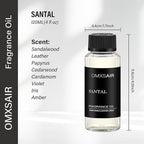 Hotel Scnet Diffuser Oil Santal 4.1 Fl (120ml) - Air Freshener Hotel&Car,Home- Luxury Essential Oils for Diffuser Refill - Longer Lasting, Stronger Scent-Suitable for waterless diffusers