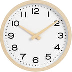 AKCISOT Wall Clock 14 Inch,Boho Large Wall Clocks Battery Operated Non Ticking,Big Silent Modern Clock Decorative for Living Room,Bedroom,Office,Home(Wood Grain)