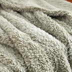 Ultra Soft Cozy Sherpa Throw Blanket with Tassel, Light Weight Warm Decorative Boho Style Plush Throw Blanket Cover for Couch, Sofa, Bedroom,Travel, Outdoor, 50”x60”, Green