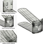 Shoe Slots Organizer，20 Pack Shoe Stackers for a Pair of Shoes,Adjustable Shoe Rack with Three Levels，Grey