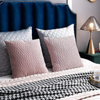 20x20 Pink Throw Pillow Covers: 2 Pack Original Striped Velvet Square Decorative Pillow Cases for Farmhouse Couch