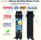 Mewaii Long Cat Plush 5 Sizes, 120% Extra Filling Giant Plushness Kids Body Pillow, Kawaii Cute Black Starry Cat Stuffed Animals Plushies, Big Long Body Pillow Plush Gift for Girls 53”