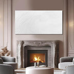 NBAODAN Large Wall Art Modern Canvas Picture Abstract Wall Decor White Line Art for Living Room Neutral Artwork for Office Bedroom 29"x58" Geometric Painting