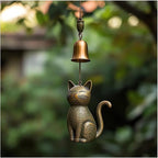 Cat Wind Chime 2025 New Unique Cat Garden Decor Outdoor Cat Statue Themed Gifts Wind Chimes for Cat Lovers Women Hanging Memorial Ornaments Windchimes Bell Outside Yard Home Porch Decorations (C1)