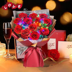 ADDWel Valentine's Gifts for Her, Preserved Red Rose Bouquet – Real Long-Lasting Flowers Gift for Wife, Girlfriend, Mom – Romantic Vday, Anniversary, Birthday, Graduation Gifts for Women