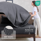 HEVUMYI Twin Comforter Set - 5-Piece All Season Bed in a Bag Twin, Ultra Soft Bedding Set with Comforter, Flat Sheet, Fitted Sheet, Pillowcases, Pillow Shams, Dark Grey