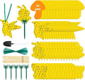 96 Pack Yellow Fungus Gnat Sticky Traps, Gnat Traps for House Indoor Gnats Killer, House Plant Gnats Bugs Sticky Killer Fruit Fly Traps for Indoor
