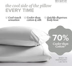 Beckham Hotel Collection Bed Pillows with Cooling Pillowcases for Hot Sleepers, Queen Size Sets of 2, Soft Down Alternative Pillow for Sleeping, Envelope Cases, White