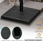 Outsunny 42lbs Resin Patio Umbrella Base, 20" Square Outdoor Umbrella Stand Holder for Parasol Poles 1.26", 1.5", and 1.9" Dia