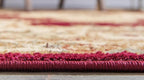 Rugs.com Chateau Collection Rug – 7' Round Red Medium Rug Perfect for Kitchens, Dining Rooms