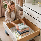 BBTO 20 Sheet Scented Drawer Liners for Dressers 15.8" x 22" Scented Fragrant Cabinet Paper Liners Non Adhesive Drawer Paper Mats for Bedroom Home Closet Shelves(Wildflower)