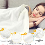Newwiee 24 Pcs Fleece Throw Blankets Bulk 50'' x 60'' Oeko-tex Standard 100 Certified Spring Outdoor Wedding Guest Blankets Lightweight for Sleepover Donation Lap Pet Sofa Home (White)