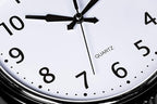 Bernhard Products Black Wall Clock Retro Silent Non Ticking 9.5 Inch Round Battery Operated Quality Quartz Easy to Read for Home Kitchen Office Classroom School Clocks Sweep Movement Vintage Décor
