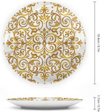 XISUNYA 8 Inch Decorative Plate, Victorian Porcelain Plate, Victorian Lace Floral Print Ceramic Wall Hanging for Fine Dining Upscale Events, Dinner Parties, Weddings, Catering, Muticolor
