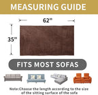 HAOMAIJIA Waterproof Couch Cover for Dogs Washable,Faux Fur Pet Couch Covers for Sofa,Soft Dog Bed Cover Non-Slip Couch Covers for 3 Cushion Couch Sofa Pet Friendly (Brown, 35" x 62" 1 Pack)