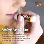 Nature's Bees Cocoa Butter Lip Balm Moisturizer, 24 Pack - 4 Flavors, Original, Shea Butter, Mango Butter, & Olive Oil, Made with Coconut Oil, Beeswax, Vitamin E and Aloe, 0.15 oz - Packaging May Vary