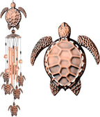 Sea Turtle Wind Chimes, Gifts for Mom Grandma Women, Outdoor Garden Patio Decor, with S Hook Indoor Outdoor Turtles Wind Chime for Outside, Turtles Gifts