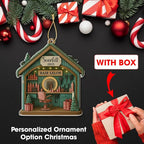 Personalized Hair Salon Christmas Ornament 2025, Custom Wooden 2 Layer Ornament, for Hairdresser, Stylist Keepsake, Beauty Salon Christmas Tree Decoration