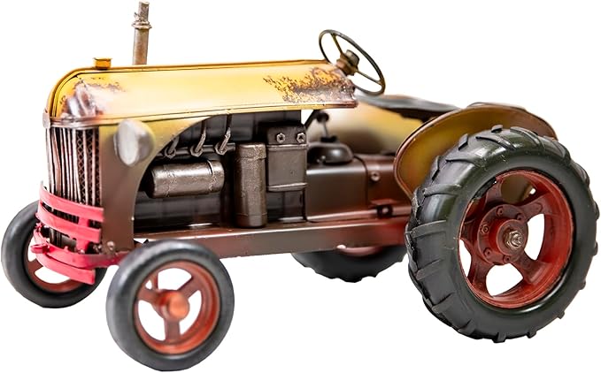 Berfutall-Vintage-Inspired Iron Classic Tractor Model - Collectible Decoration with Rustic Charm (E)