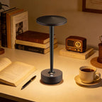 Cordless Table Lamp Rechargeable,6000mAh Battery Operated LED Desk Lamp 3 Color Stepless Touch Dimming,Waterproof Portable Memory Function Light for Bedroom,Outdoor,Patio,Dining,Restaurant Black 2P
