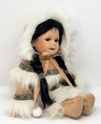 KINNEX COLLECTIONS SINCE 1997 12" Collectible Native American Indian Porcelain Doll - D12689 (Kachikan)