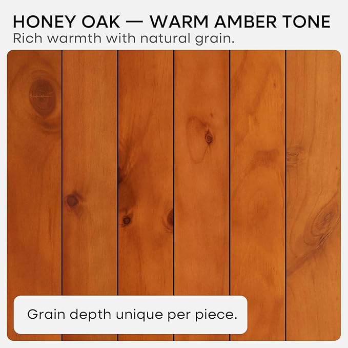 Homeforia 18 inch Floating Shelf Oak, High End Solid Real Wood 18inch Long Floating Shelves for Wall Mounted, Honey Oak Wooden 18in Floating Shelves, Heavy Duty Bracket, 18 X 6.5 X 1.75 inch, Set of 3