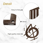 SIGNLEADER Metal Wall Art Music Note Decor - Treble Clef with Piano Key Modern Abstract Wall Sculpture Hanging Home Decoration for Living Room, Bedroom, Bathroom, Kitchen, Studio - 18" Bronze