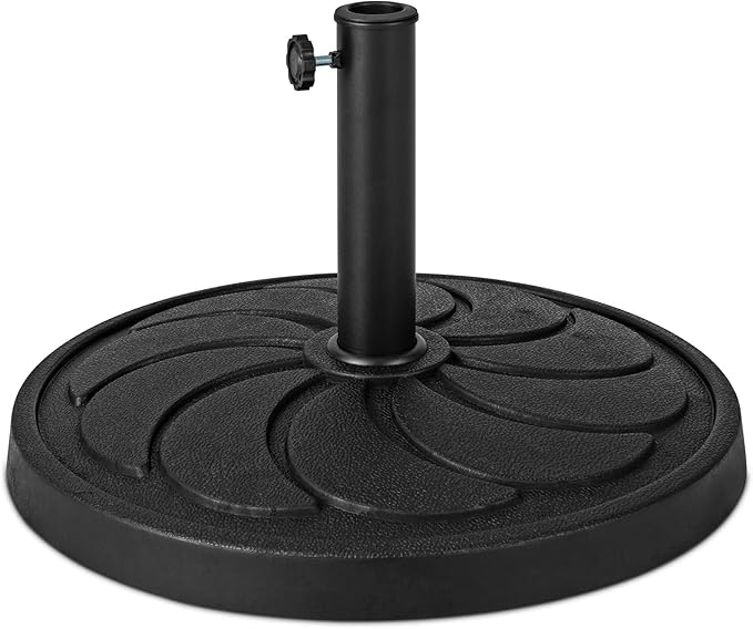 Tangkula Umbrella Base, 40 lbs Capacity Heavy-Duty Patio Outdoor Round Umbrella Stand for 9 ft Umbrella, Fit for 1.5-1.9 inches Table Market Offset Pool Umbrella, Weighted Umbrella Base