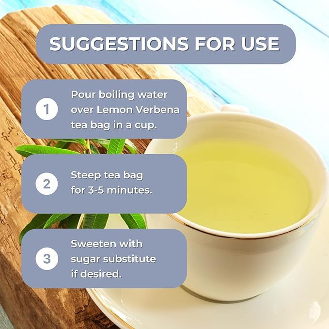 Hanan Peruvian Secrets Lemon Verbena Tea (Cedron) | 150 Teabags | All-Natural Lemon Beebrush from Peru's Andes Mountains Used in Cooking Recipes, Potpourri, Perfumes, Essential Oil