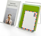 Acrylic Book Stand, Book Display Holder 6 x 9, Clear Acrylic Display Easel Transparent Display Stand Holder Tablet Holder for Album, CD, Magazine, Picture, Plate, Artworks, Phone, (2-Pack)