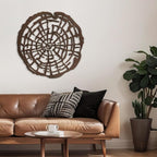 SIGNLEADER Metal Wall Art Decor Wood Rings of Tree Minimalist Modern Abstract Wall Sculpture Hangings Home Decoration for Living Room, Bedroom, Bathroom, Kitchen, Outdoor - 18" Bronze