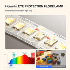 Homelist SKY1 Superlight 150W Full Spectrum Eye Protection Floor Lamp, 13000LM Ultra-Bright Standing Lamp with Motion Sensor, Auto Dimming, Touch & Remote Control, 4000K, for Homeoffice, Study Room