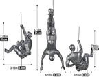Large Set of 3 Climbing Men Wall Art Decor Sculpture,Nordic Modern Simplicity Decorative Wall Art, Climbing Man Sculptures,Home & Office Climber Gifts
