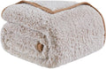 EMME Soft Sherpa Fleece Blanket Reversible Plush Fluffy Large Blanket, Light Weight Warm Decorative Boho Blanket Cover for Sofa, Couch, Bedroom,Travel(Plush Khaki,50"x60")