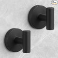 Shower Hooks for Inside Shower,No-Drill Removable&Reusable Towel Hooks for Bathroom,Heavy Duty Suction Cup Hooks for Glass Window,2 Packs(Black)