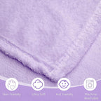 Tinideya 12 Pcs Flannel Fleece Throw Blanket Bulk 50 x 60 Inch Soft Fleece Blanket Warm Throw Blankets Coral Blankets for Couch Sofa Home Wedding Gifts Season (Lavender)