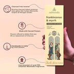 Church Frankincense and Myrrh Incense - 80 Sticks, Charcoal Free, Handmade from Upcycled Flowers, Spiritual Healing Incense