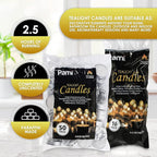 PAMI Premium 50 Pack Long-Lasting Tealight Candles - Unscented with 2.5 Hours Burning Time- Paraffin Tealights with Beautiful Flame- Round Candles Perfect for Votive Candle Holders