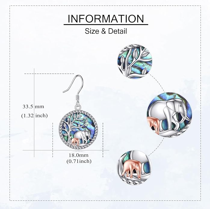 URONE 925 Sterling Silver Earrings Hook Dangle Earrings Jewelry Gifts for Women